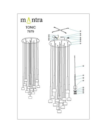 TONIC * COLGANTE 14L CICULAR - GX53 - MULTICOLOR
